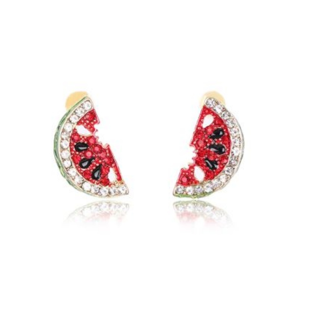 Stunning Watermelon CZ Stud Earrings - Picture 3 of 8